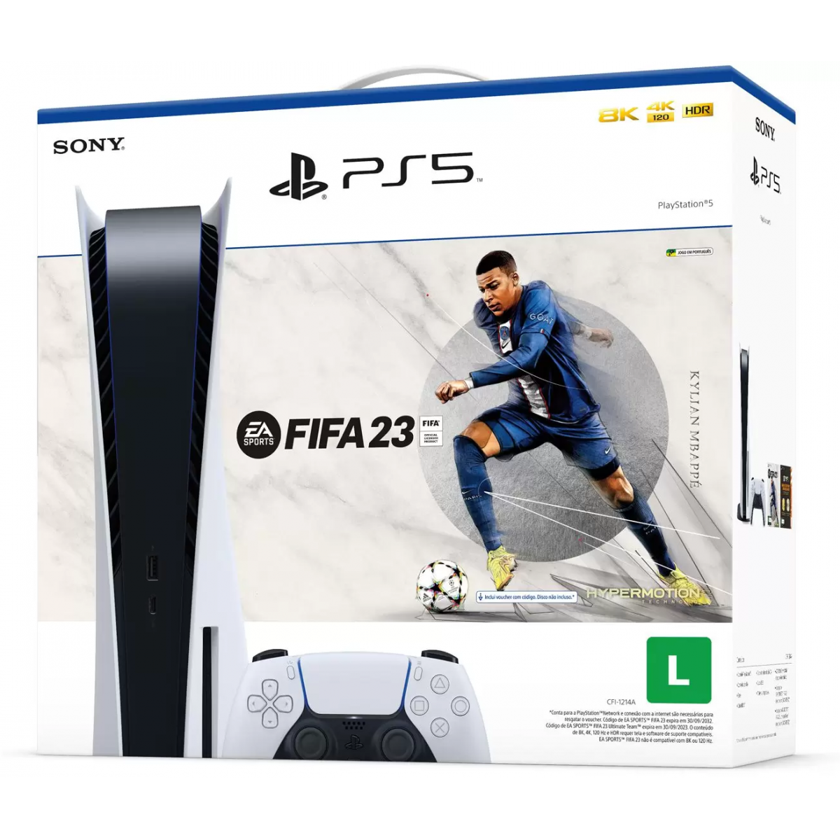 Console Playstation 5 com Jogo FIFA 23 Multisom